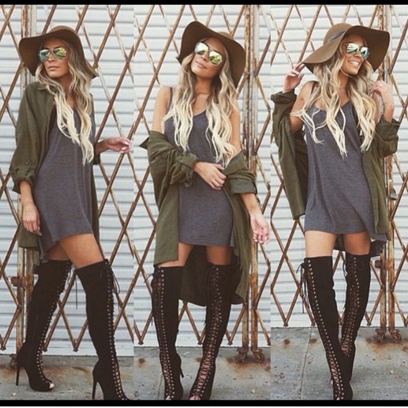 Lolashoetique lace up thigh high boots
